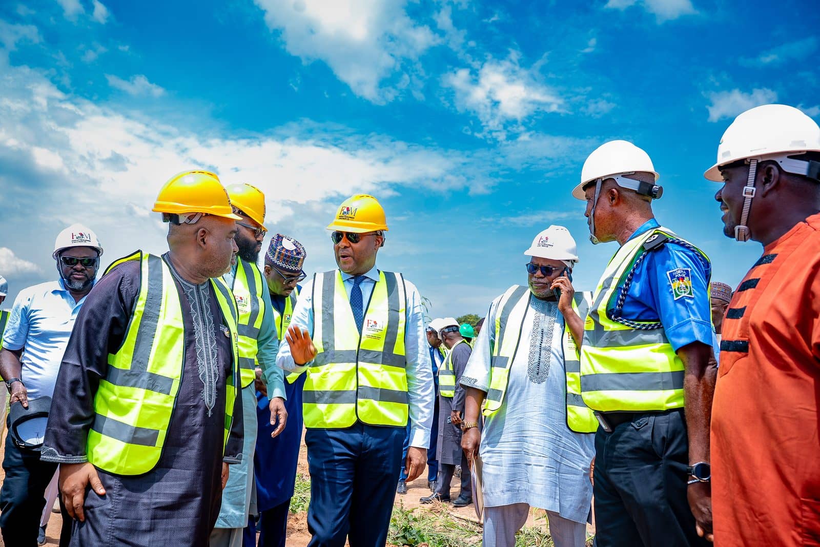 Officials and guests on site at Masaka