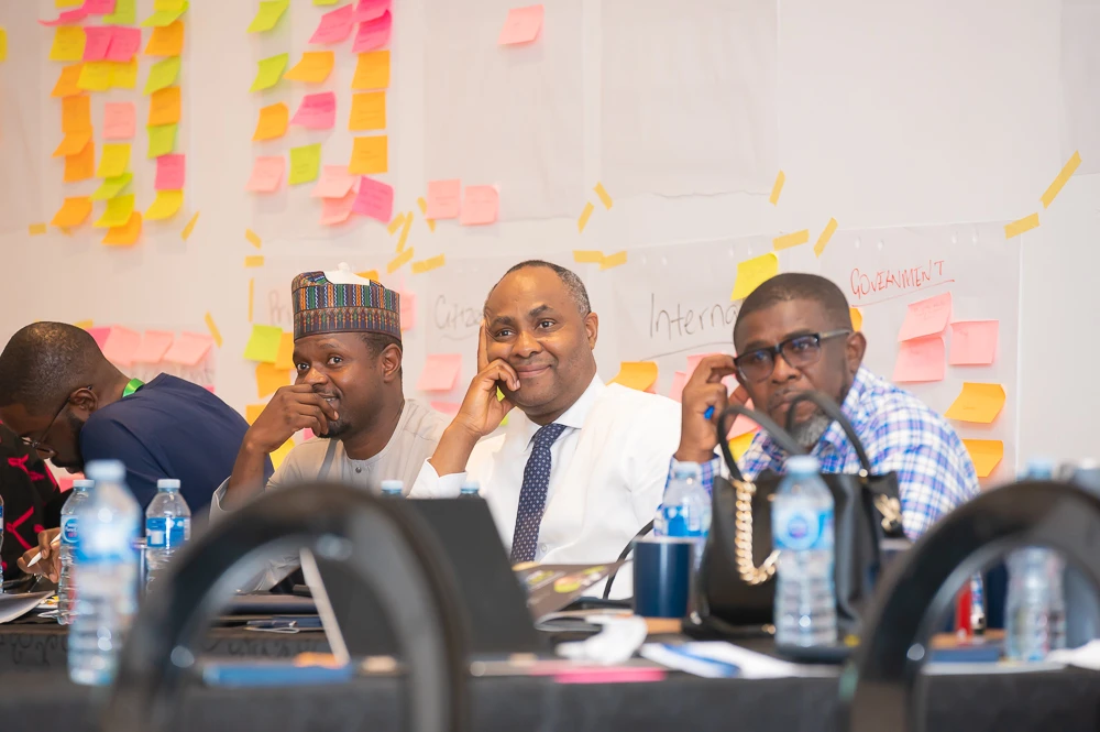 Colleagues taking part in a workshop